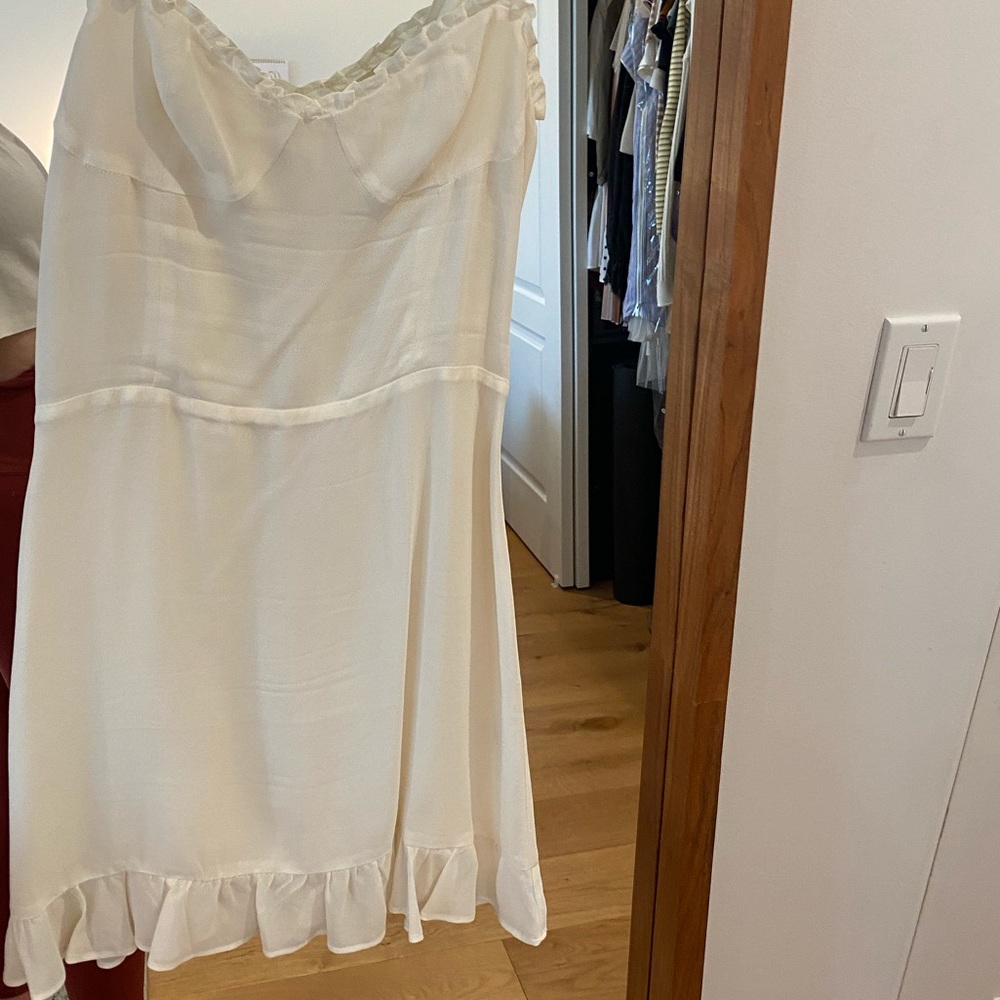White reformation dress. Worn once for graduation